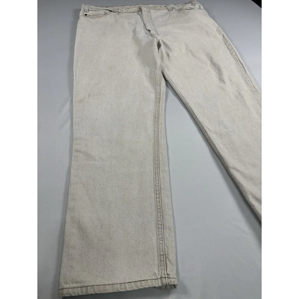 Vintage Levis 540 Mens 46x32 Beige USA Made Brown Tab Relaxed Fit Jeans
